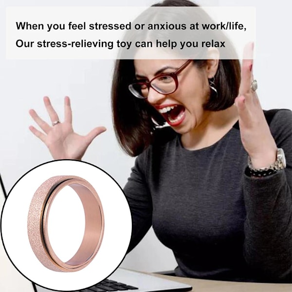 Stressring Finger Roterende Voksen Leke Fingertopp Sensorisk Leke for Kvinner
