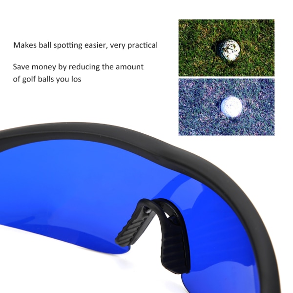 Golfglasögon med hög upplösning för att hitta bollar, platsglasögon, speciella tonade linser som filtrerar bort gräs och lövverk