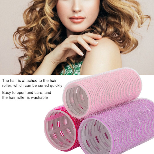 3 kpl itseliimautuvia hiusrullat Portable Grip Holding Styling Curlers Kampaustyökalut