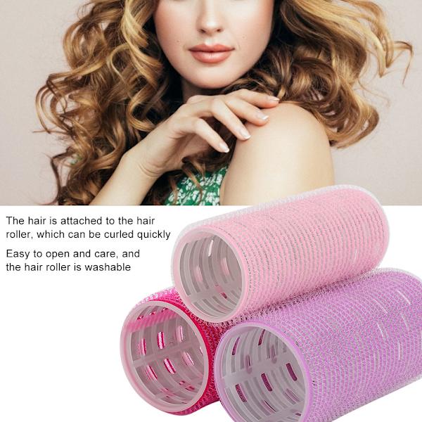 3st självhäftande hårrullar Portable Grip Holding Styling Curlers Frisörverktyg
