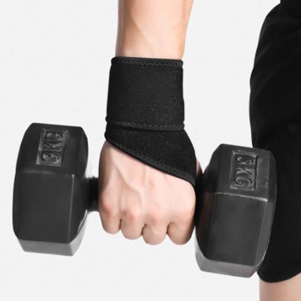 Justerbar Sort Sports Fitness Håndledsbandage