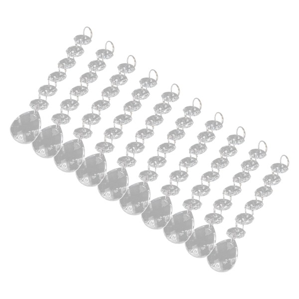 10 st Akryl Lamp Pärlor Ersättning Ljuskrona Istapp Transparent Hängande Pärlor för Lampdekoration