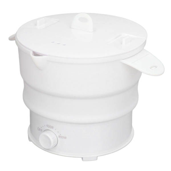 Foldbar Elektrisk Gryde 800W 1,2L Rejsekoger til Campingkontor Hotel Nudler Grød Suppe UK Stik 220V