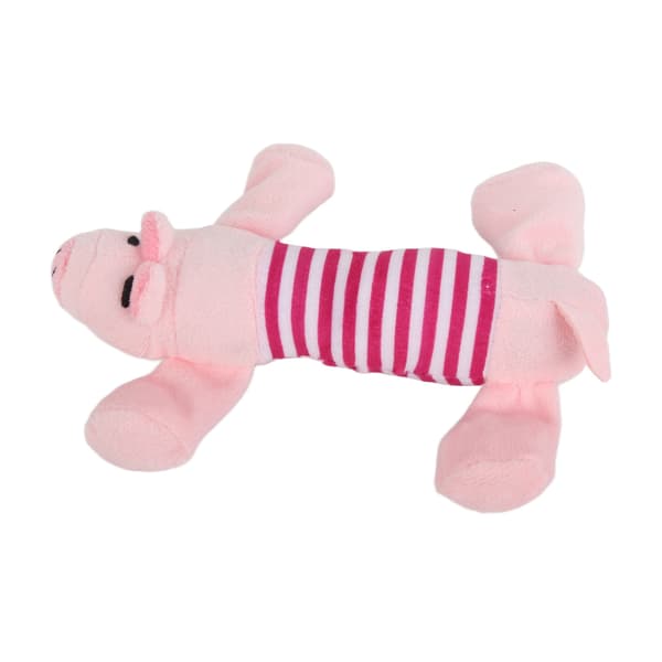 Knirkende rosa grisebamse leketøy for valper