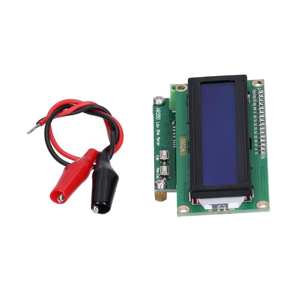 Low Resistance Ohmmeter Milliohm Meter Accurate Capacitance Tester HR390 with Alligator Clip