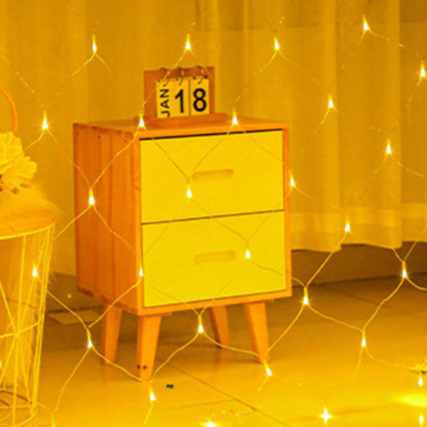 Net Mesh String LED Lights 4,9x4,9ft Vattentät Utomhus Jul Net Lights för jul Utomhusbröllop
