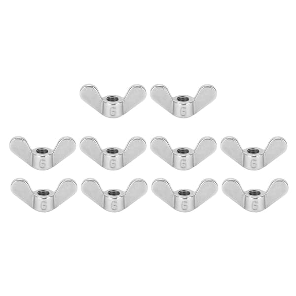10 stk vingmutter 304 rustfritt stål M6 sommerfuglbeslag Diverse sett for maskiner