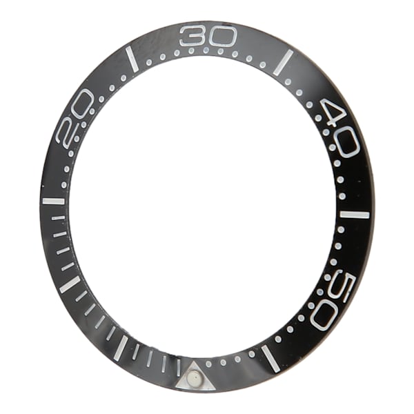 Professionell klockramsinsats 38 mm keramisk klockramsring Reparationstillbehör för urmakare Black Base White Digit Dot