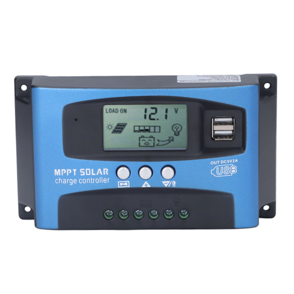 12V 24V Solcelleladningsregulator MPPT Fotovoltaisk Panellader LED Intelligent Gate-lysregulator 60A