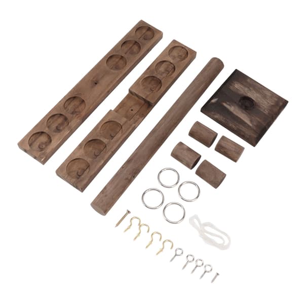 Hook and Ring Game for Four Players Wooden Hooks Fast Interactive Game for Party Bar