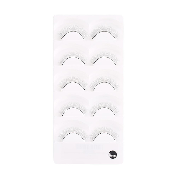 5 Pairs Practice Eyelashes False Eyelashes for Eyelash Extension Grafting Eye Makeup Training Tool