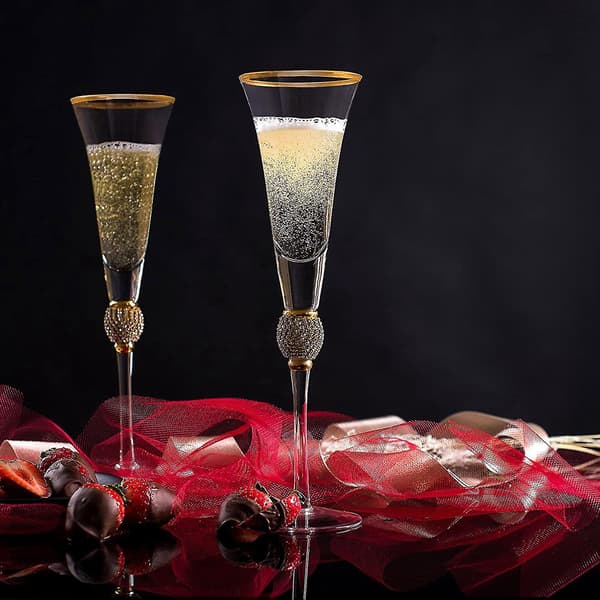 Elegant sæt med 2 champagneglas