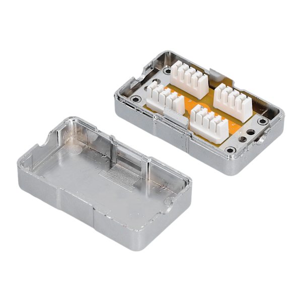 CAT6 koblingsboks ABS Plast RJ45 Enkeltport Skjermet Nettverkstilkoblingsboks med modul