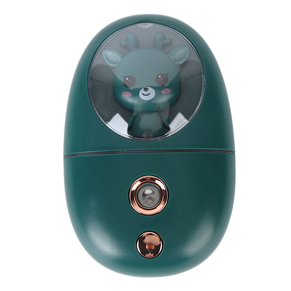 Sød Dyr Ansigtsmist Sprøjte USB Opladbar Mini Øjne Ansigt Fugtighedscreme til Rejser 35ml 500mah Grøn