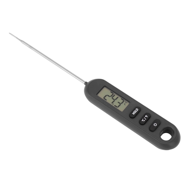 Kjøtttermometer Rask Lesing Digital Matlaging Kjøkken Grilltermometer med Lang Sonden Svart