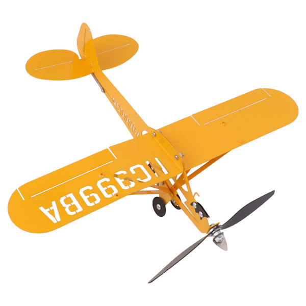 Piper J3 Cub Flygplan Weathervane 3D Metall Flygplan Väderflöjel Utomhus Tak Vindriktningsindikator Trädgårdsdekor Stor
