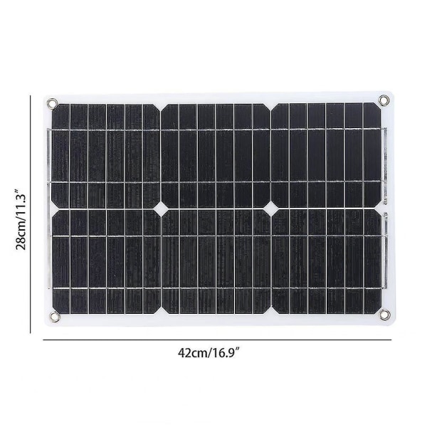20w 30a Solpanel Solar Batteri Lcd Controller Kit Multifunktionell Solar Laddare för Rv Camping Car Adventure Outdoor Solar panels and controllers