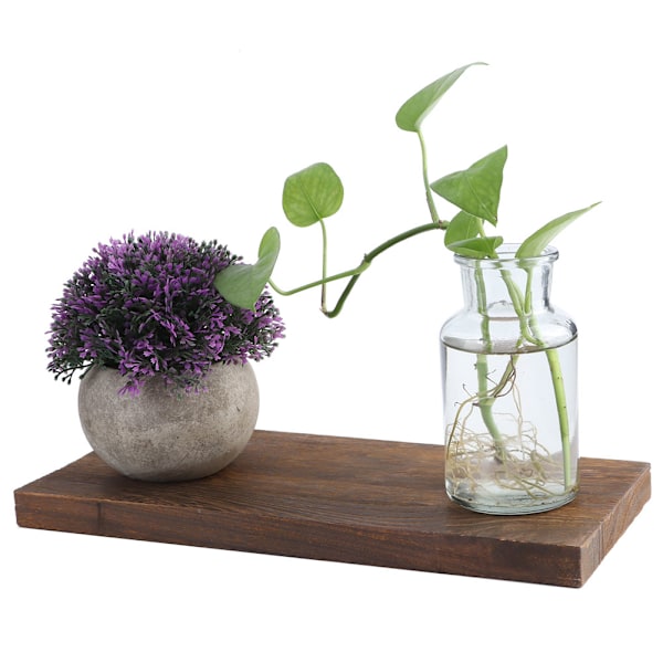 Seinään kiinnitettävät säilytyshyllyt Leijuva hylly Puu Säilytysteline Näyttöjärjestäjä kotiin olohuoneeseen 30x14x2cm