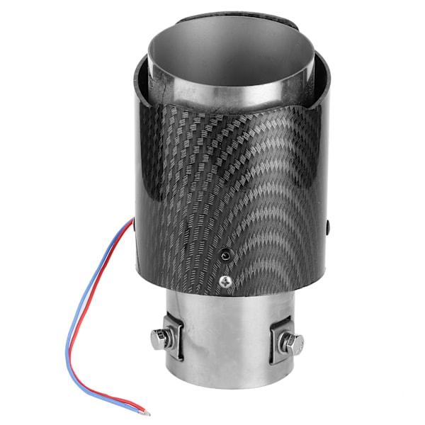 Eksosrør Halerørslyddemper LED-spiss Trim Bilbytte Innløp 63 mm Utløp 90 mm Blått lys