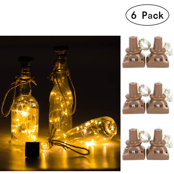 Firkantet Cork Solar Light, LED Mood Light, Party Holiday Decoration Light, Warm White