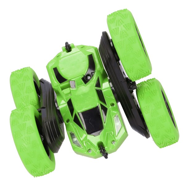 2 i 1 dobbeltsidet fjernbetjeningsbil højhastigheds 360 graders roterende RC Stunt Car Grøn