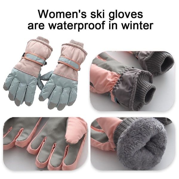 Simple vandtætte skihandsker Vintervarme, vindtætte udendørshandsker