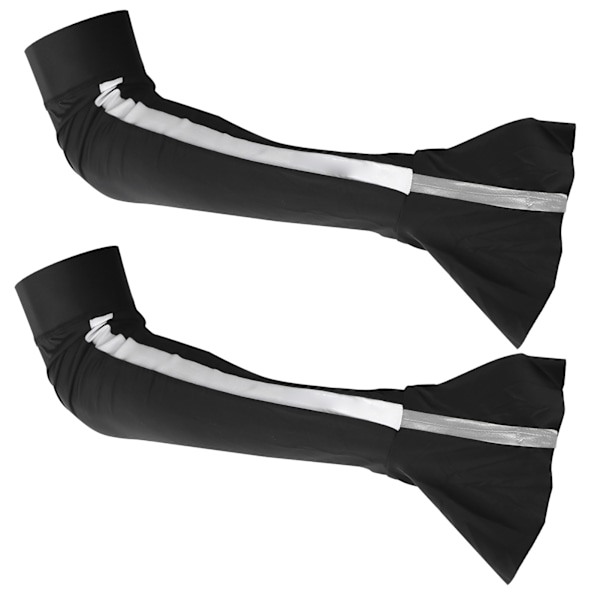 1 par trumpetformade armvärmare Anti‑UV-armskydd Andningsbar ärm för utomhussportXL