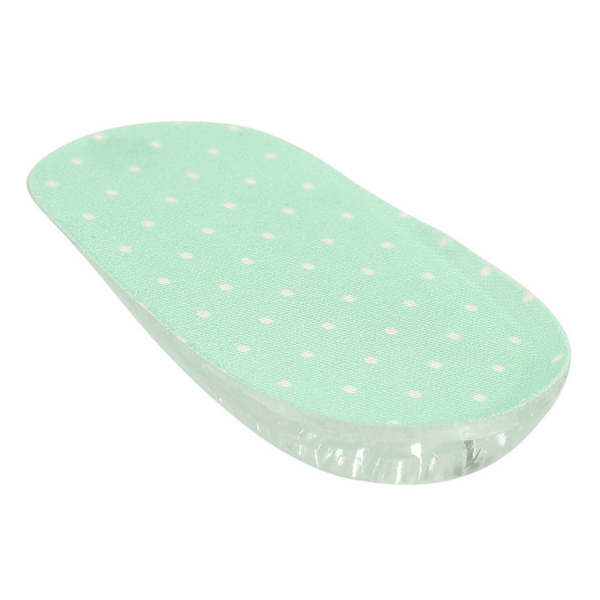 1,5 cm silikonegel hælsåler Højdestigning Fod Orthotic Arch Support Hælskydd Grøn