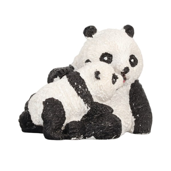 Panda Statue Simulation Innovativ Dekorativ Håndmalet Mini Panda Figur til Udendørs Have Hjem Bil