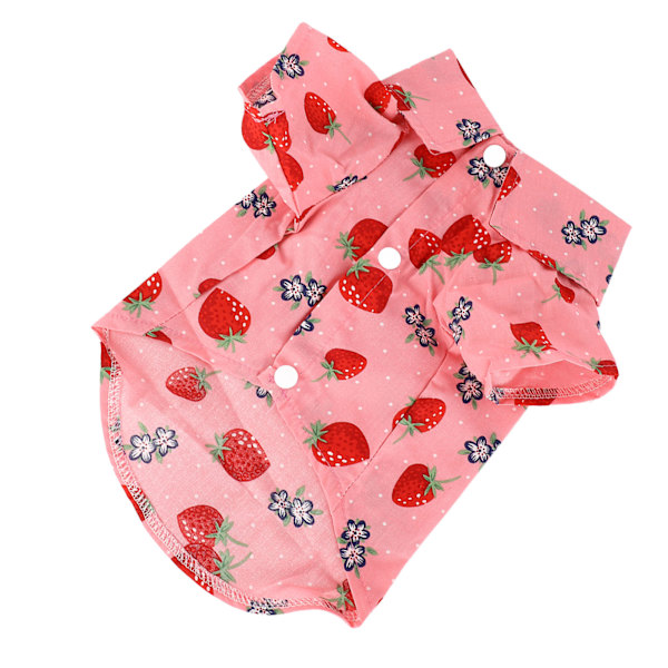 Hundskjorta Hudvänlig Andas modetvättbara husdjurskläder för vårsommar XZCS16 Strawberry Pink M