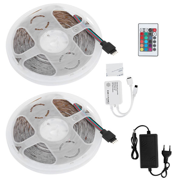 WIFI Intelligent Styring LED Strip Lys RGB Strimler Vanntette 2835 Chip Lampe Bånd for Soverom EU 100‑240V
