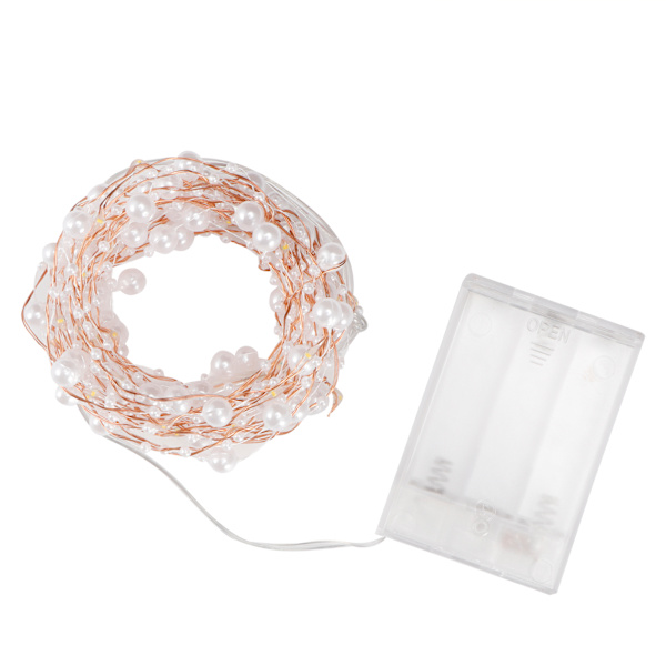 50LED String Lights Koppartråd Dekorativ Lampa för Hem Bröllop Jul Festligt Varmt Ljus