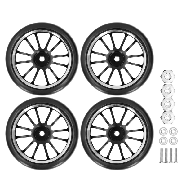 4 st Driftdäck i Aluminiumlegering RC Biltillbehör Passar för WPL D12 1/10 RC Lastbil 63MM