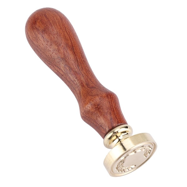 1. retro træforseglingsstempel Klassisk stempel til bryllupsinvitationer (091)