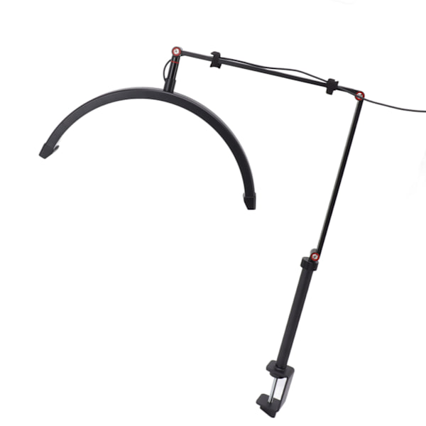 LED Halvmånelys Vippebordlampe 360 grader Rotation 3 Farve 10 Trin Dæmpbar Vippeforlængelse Skønhed Fyldlys 20W EU-stik 100‑240V