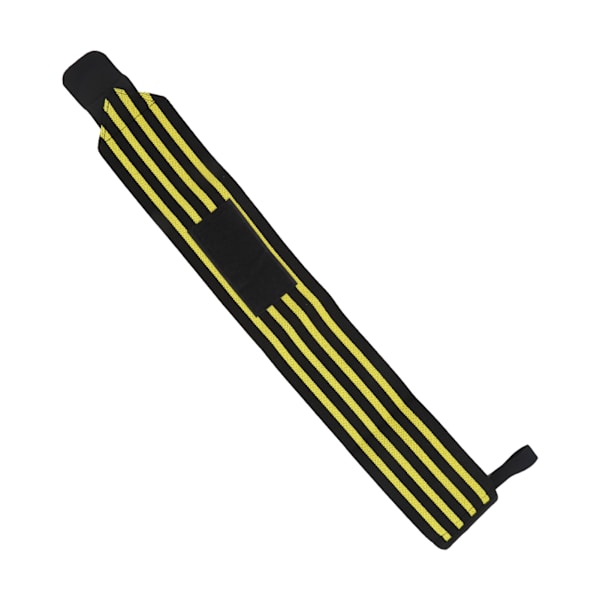 Fitness Vægtløftningsbøjle Justerbar Armbåndsstøtte Elastiske Håndledsbind Bandage Sort Gul