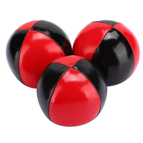 3st Röd Svart PU Läder High End Portabel EPS Fin kolloidal partikel jongleringboll
