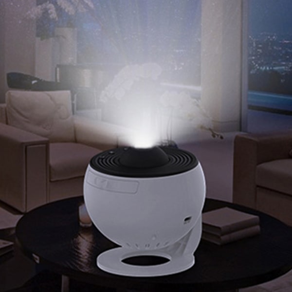 Globe Galaxy projektorlampe Stjerne projektor nattlys for soverom svart og hvit stil