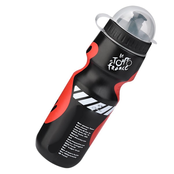 650 ml vesipullo pyörän pullotelineen kanssa maastopyöräilyyn (musta)
