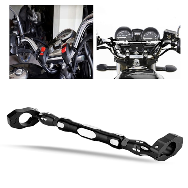 Justerbar balansstång för motorcykel 7/8" 22 mm Styre förstärker spaken (svart)