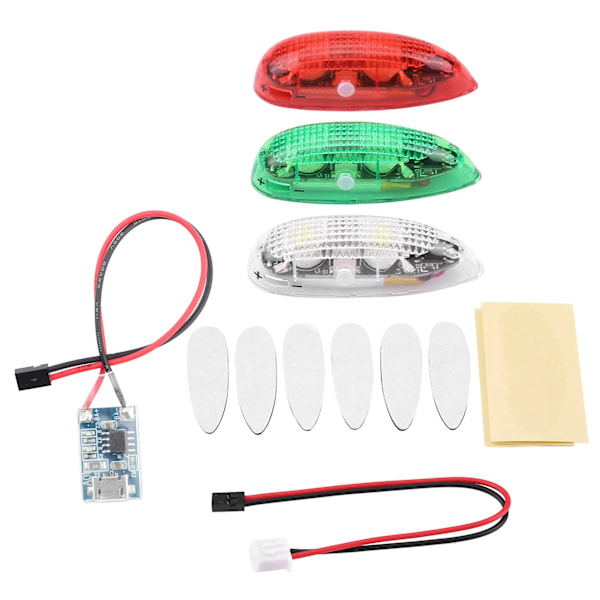 3 stk/sæt Drone Flash LED trådløst lys til RC Fix Wing Flyvemaskine Helikopter