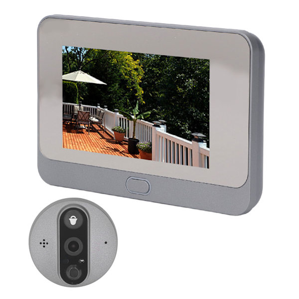 Intelligent Visual Doorbell 4,3-tums skärm trådlös HD Electronic Visual Intercom Doorbell för Tuya APP