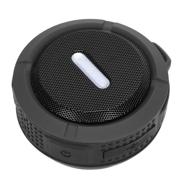 C6 Bluetooth-högtalare med sugkoppskarbinhake Vattentät Mini-subwoofer för utomhussporter Mörkgrå