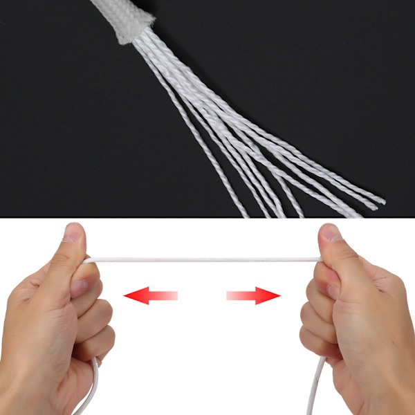 Luminous Paracord Cord Lanyard 9 Cores Outdoor Survival Glow in the Dark Fallskärmsrep Vit