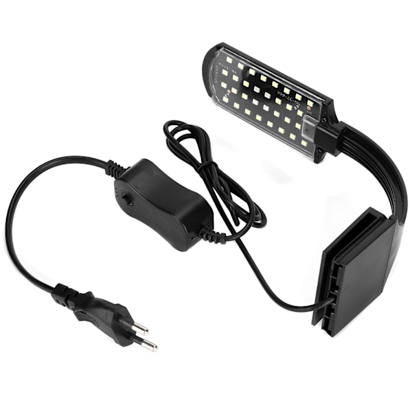 EU 110240V UltraTynd Akvarielampe Klipslys LED Fisktanklys 6MM Mini Tynn Kropp