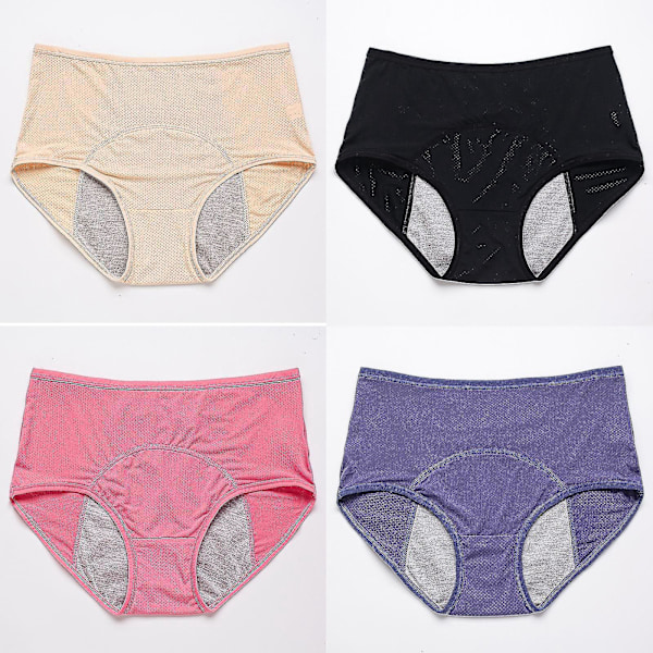 Läcksäkra Menstruations trosor 4XL - 4 par