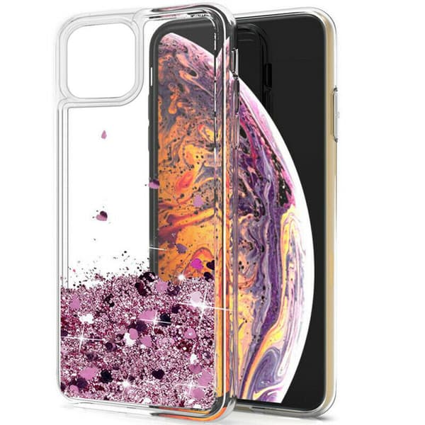 Kompatibel med iPhone 11 - Flydende Glitter 3D Bling-cover[LD]