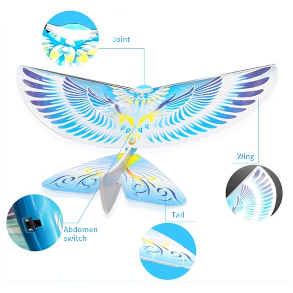Kauko-ohjattava Bioninen Lentävä Lintu Leikki Mini RC Drone Älykäs Bioninen Liitävä Lentävä Lintu Lapsille Aikuisten