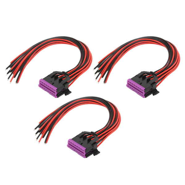 3 kpl 16-nastainen OBD2-naarasovittimet 30 cm J1962 OBDII Auto Adapter Plug Diagnostiikka jatkokaapeli