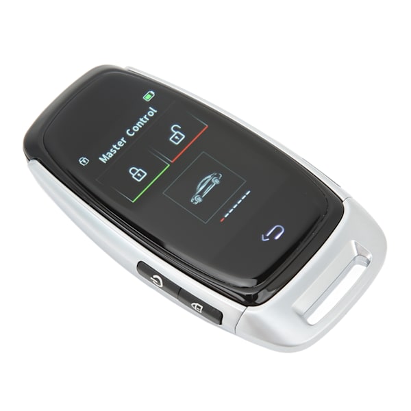 Bilsmart LCD-nøgle Touchscreen Bluetooth 5.0-forbindelse Nøglefri Adgang Glat Berøring til En-knaps Start Modeller Sølv